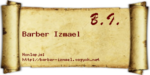 Barber Izmael névjegykártya